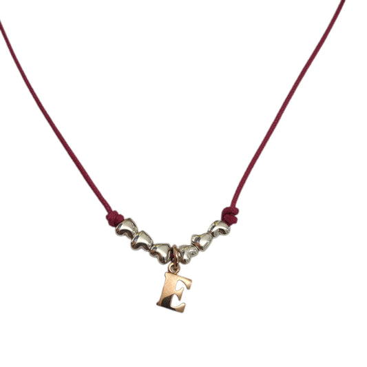 Collana DoDo Cuori e Lettera E