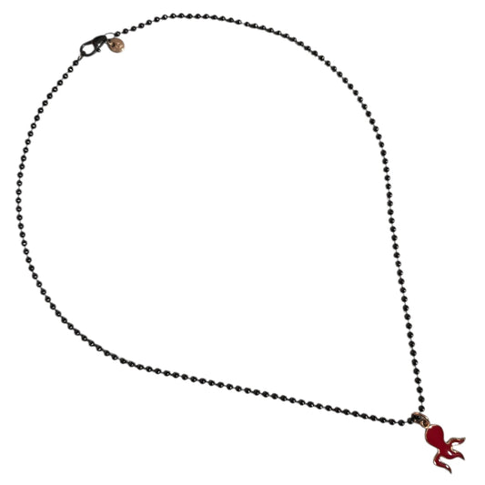 Collana DoDo Bollicine PVD e Polpo Rosso