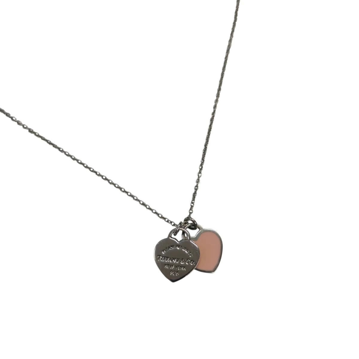 Collana Tiffany Return To Tiffany Due Cuori Smalto Rosa