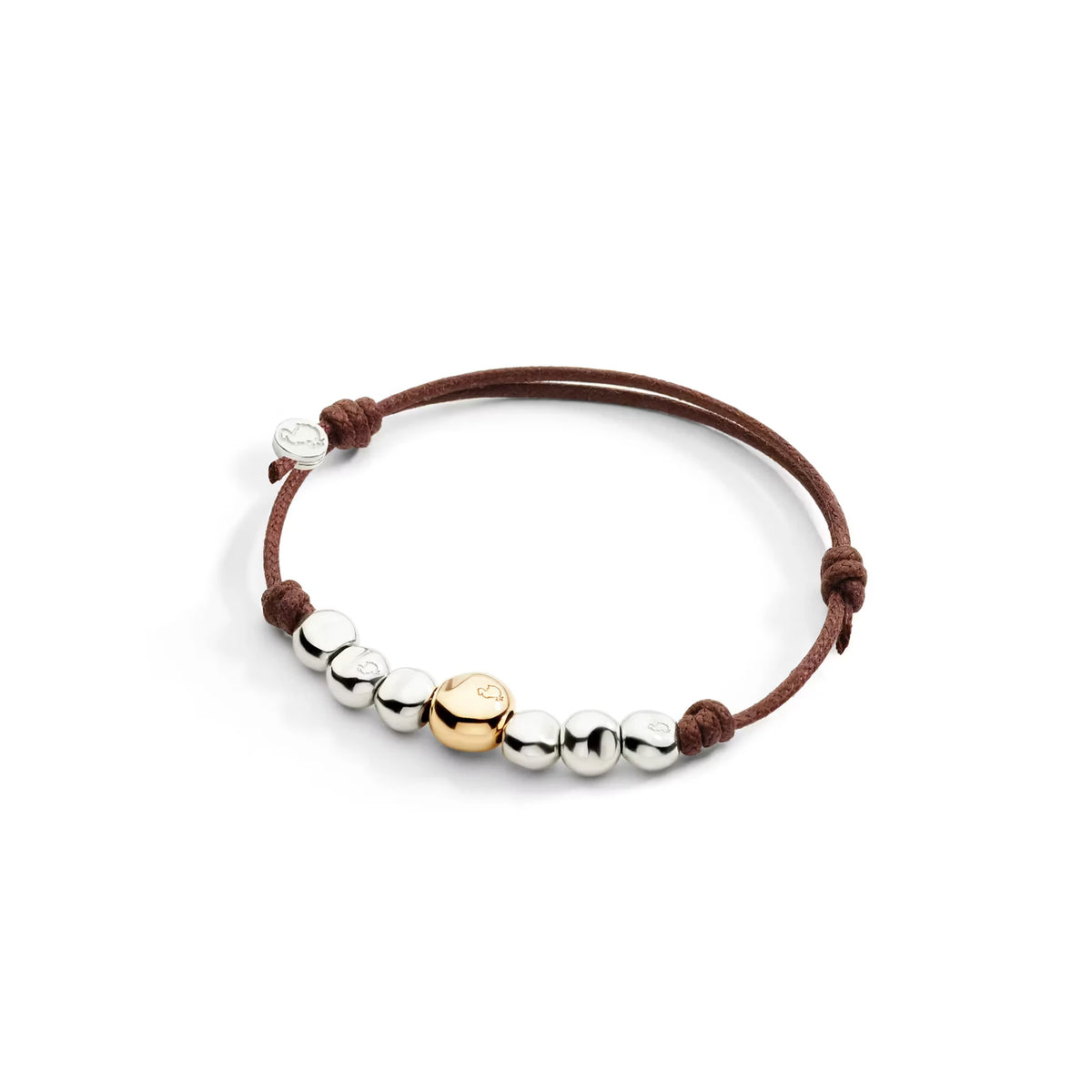 Thin Cord Bracelet Four Diamond Hearts