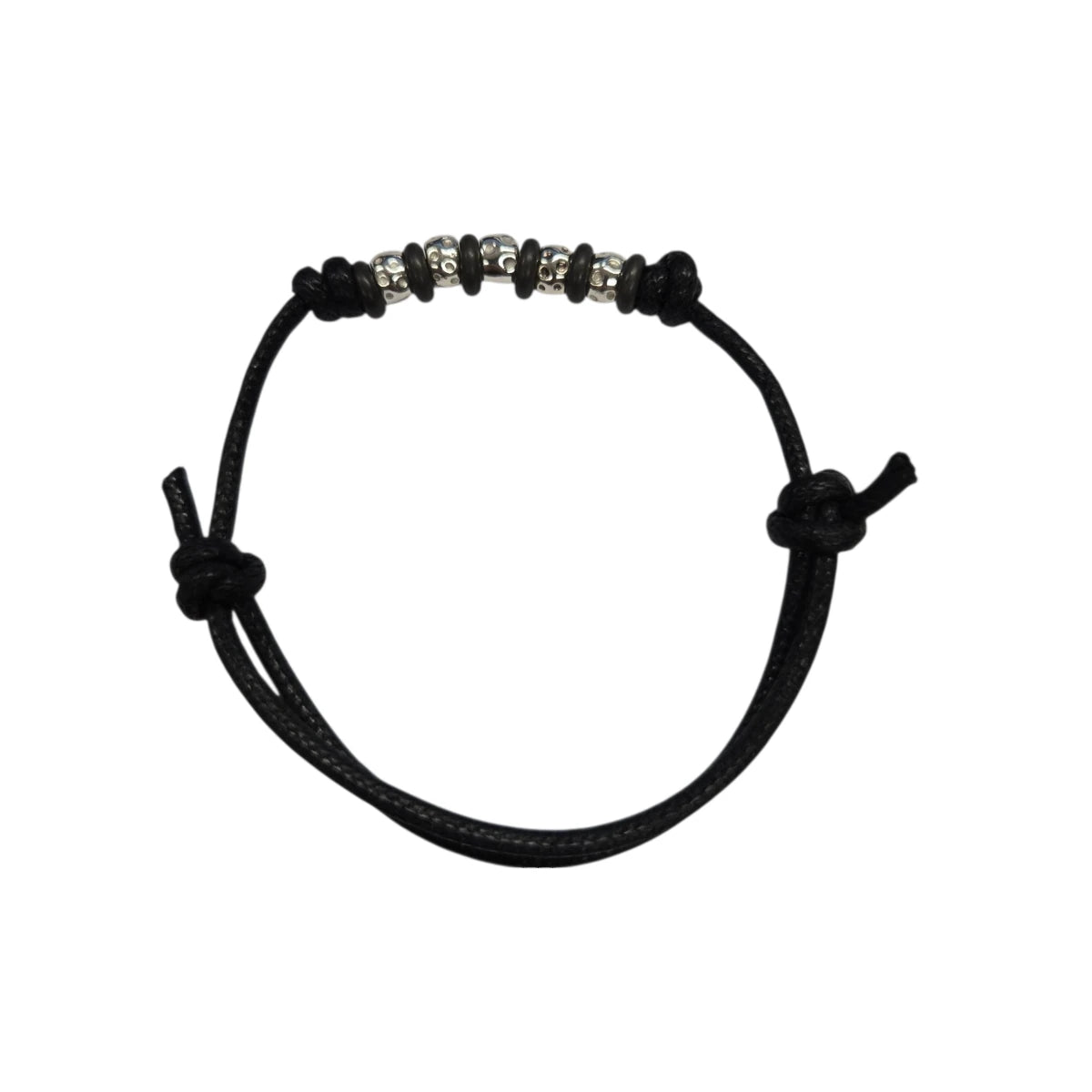 Bracciale Cordino DoDo Granelli e Rondelle Titanio