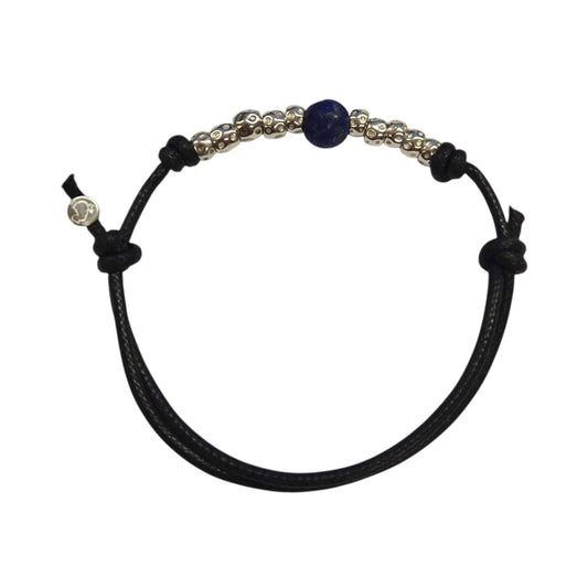 Bracciale Cordino DoDo Granelli e Pepita Lapislazzuli