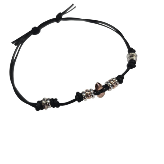 Bracciale Cordino DoDo Chicco di Riso e Rondelle Rosa