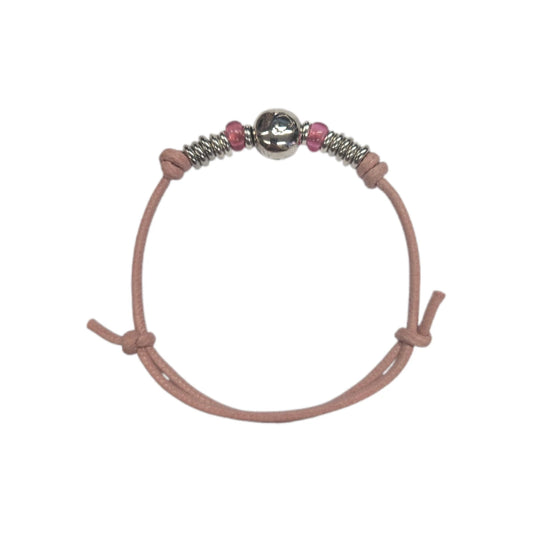 Bracciale Cordino DoDo Rondelle Rosa e Pepita