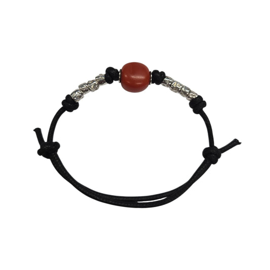 Bracciale Cordino DoDo Pepita Rossa e Granelli