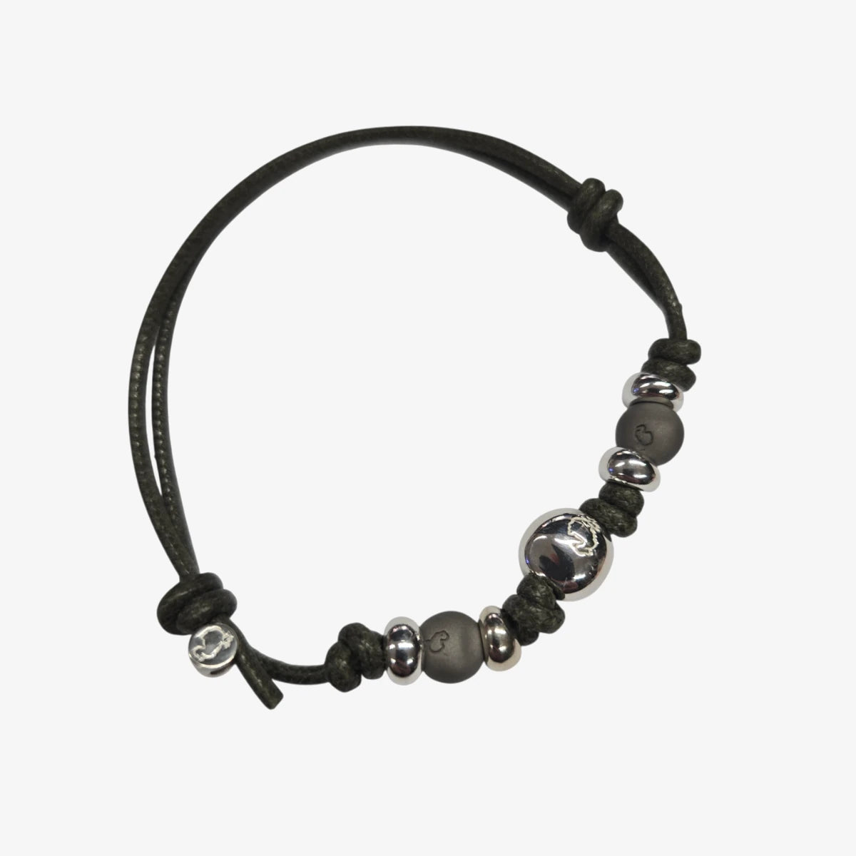 Bracciale Cordino Spesso Pepita e Pepite Titanio