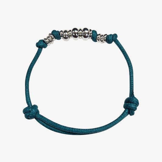 Bracciale Cordino Spesso 3 Rondelle Bold e 10 Rondelle