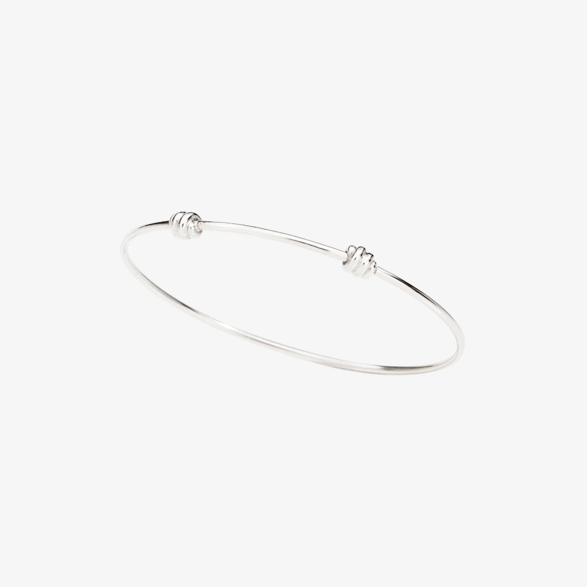 braccianle nodo bangle in argento