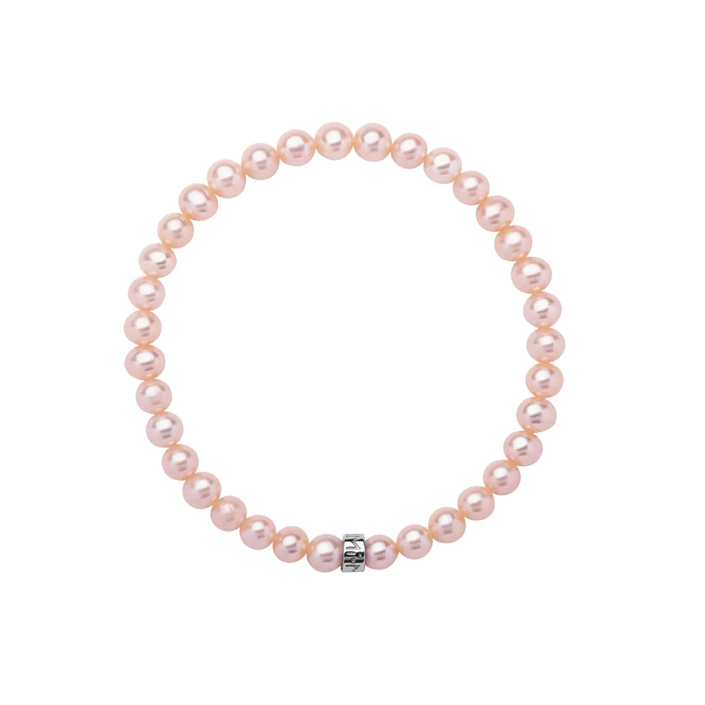 Bracciale Elastica con Perle Viola