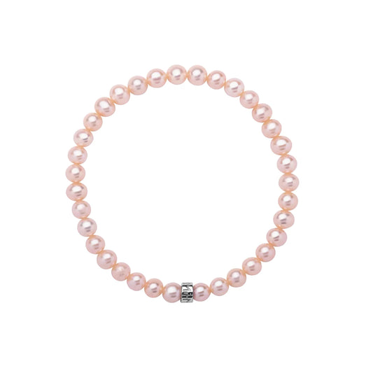 Bracciale Elastica con Perle Viola