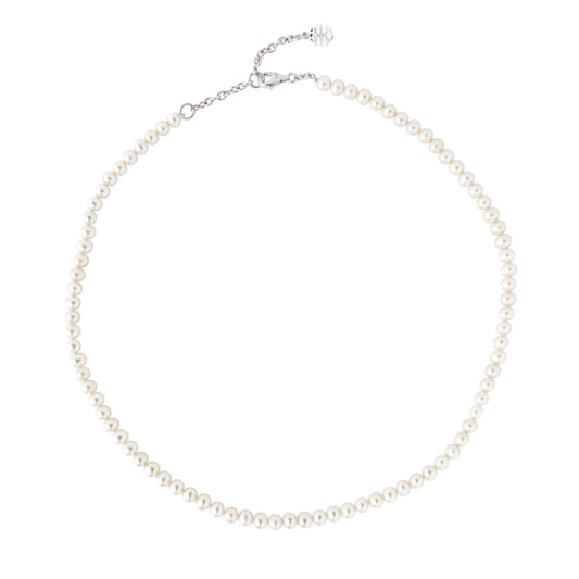 Collana di perle bianche e charm Ognibene