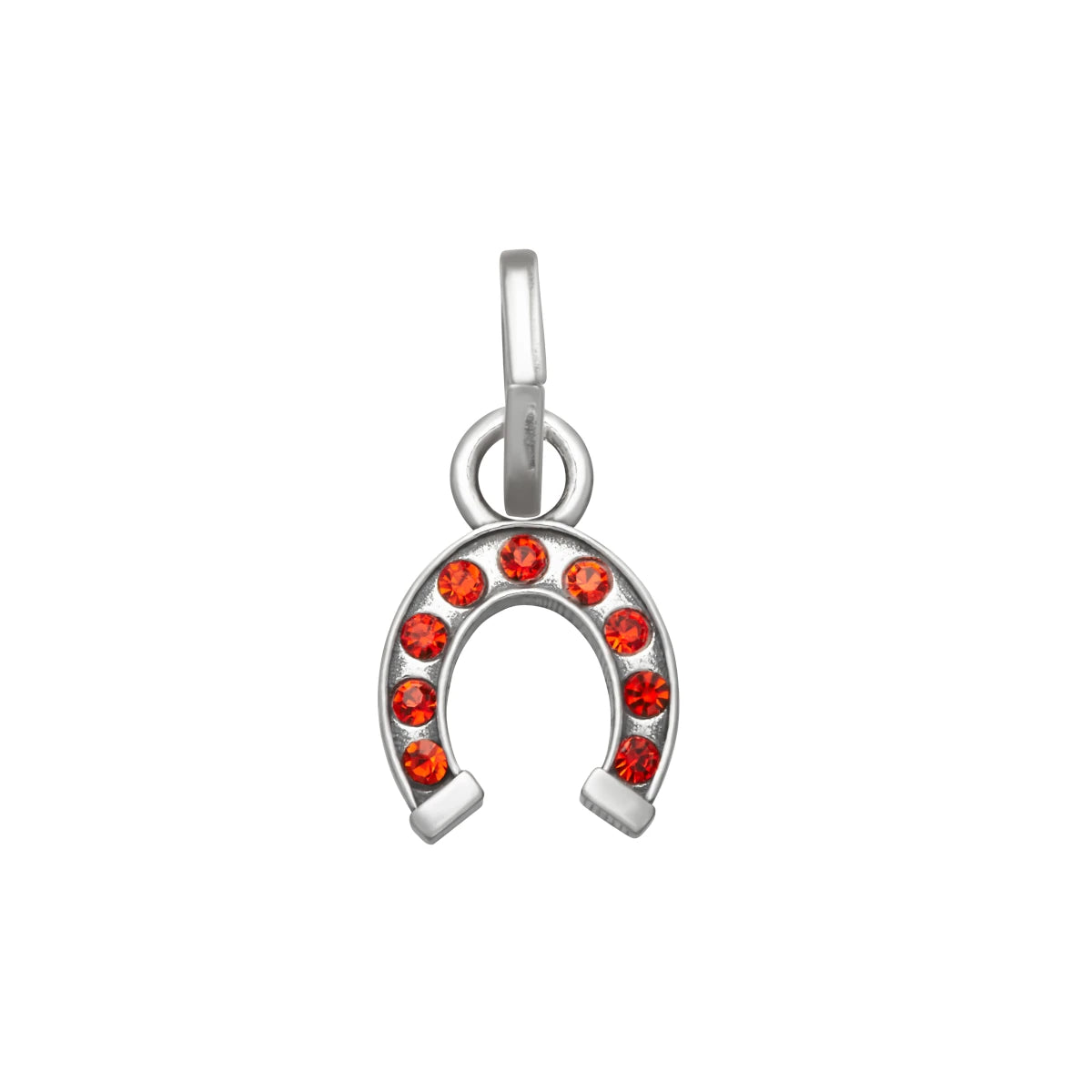 Mini Charm Ferro Di Cavallo Crystal Rosso