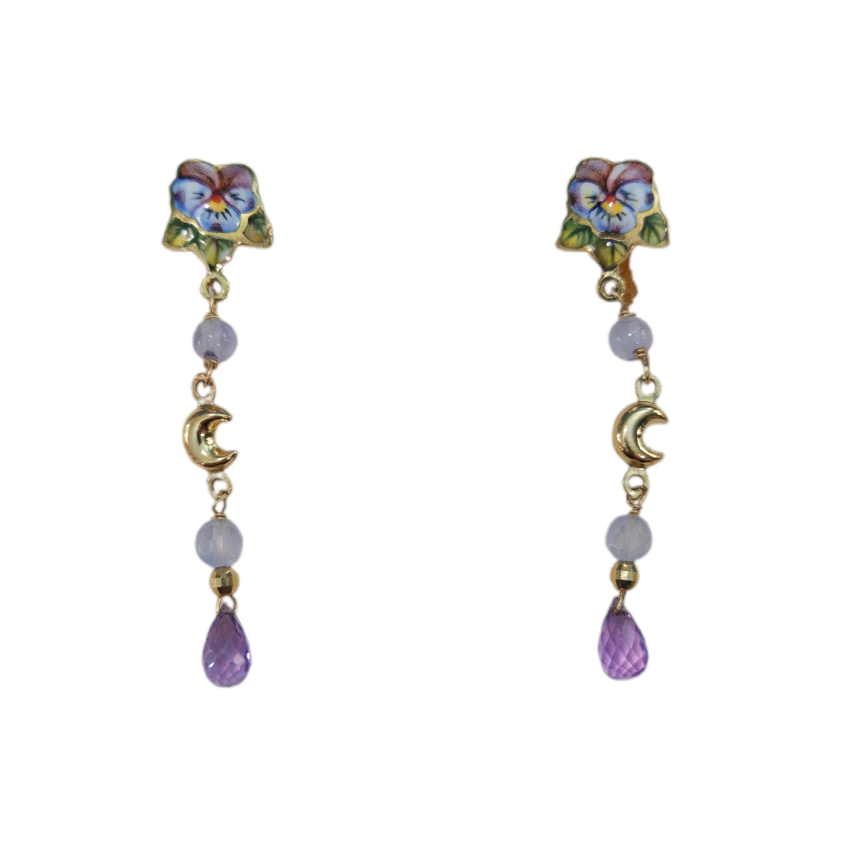 Orecchini Violette Pendenti