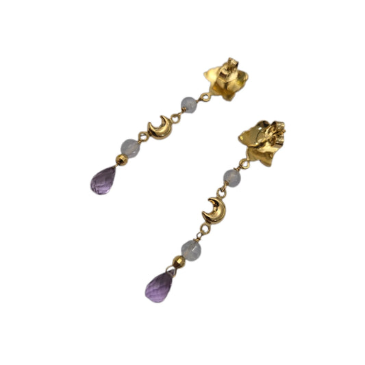 Orecchini Gabriella Rivalta Viola Pendente