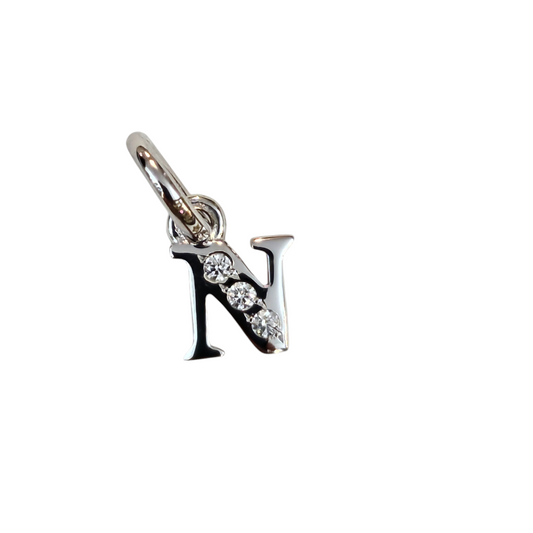 Charm DoDo Lettera N con Diamanti