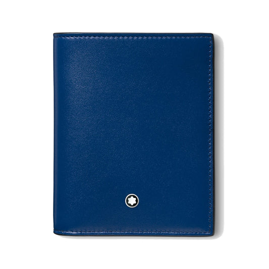 Portafoglio Compatto Meisterstück 6 scomparti blu